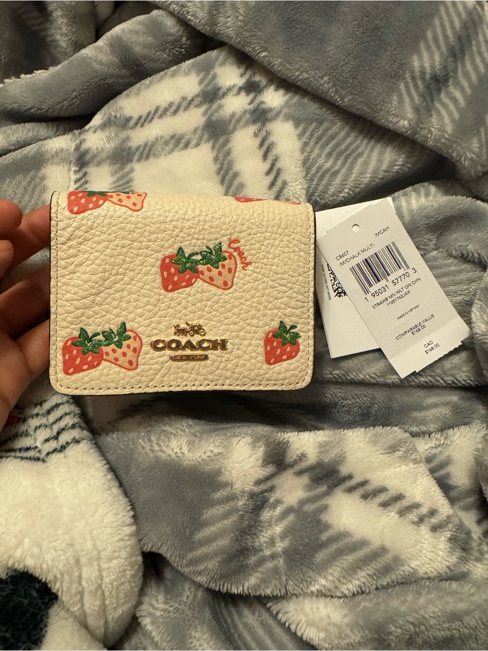 Michael Kors Cream Pebbled Leather Card Wallet